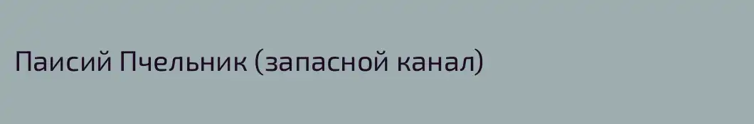 Паисий Пчельник (запасной канал)